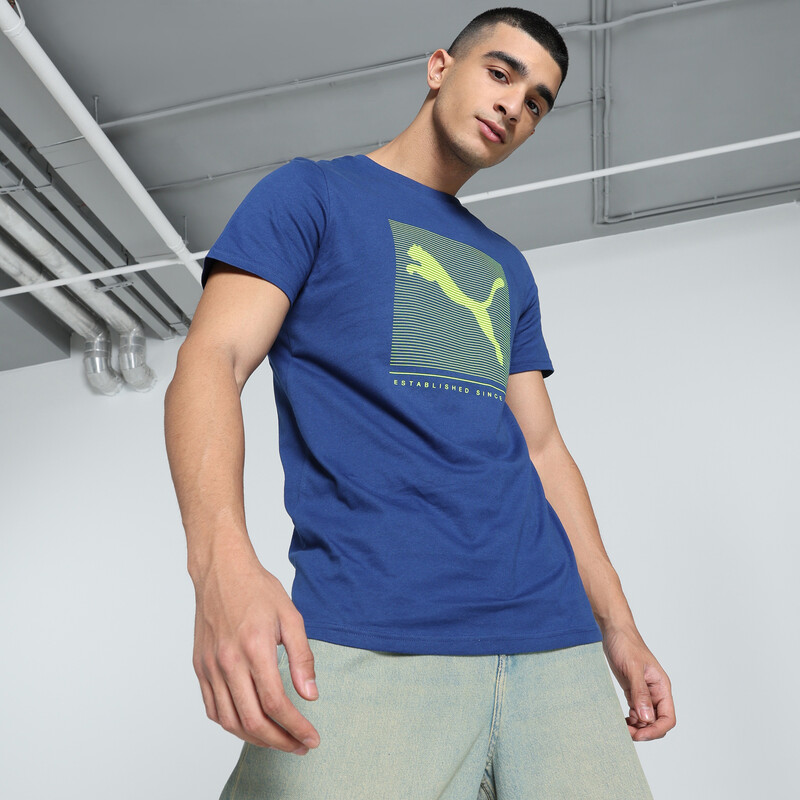 

Men's PUMA Striped Logo Graphic Slim Fit Tee