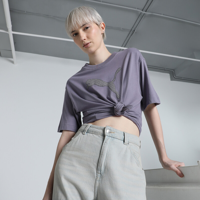 

Women's PUMA HER Graphic Relaxed Fit Tee