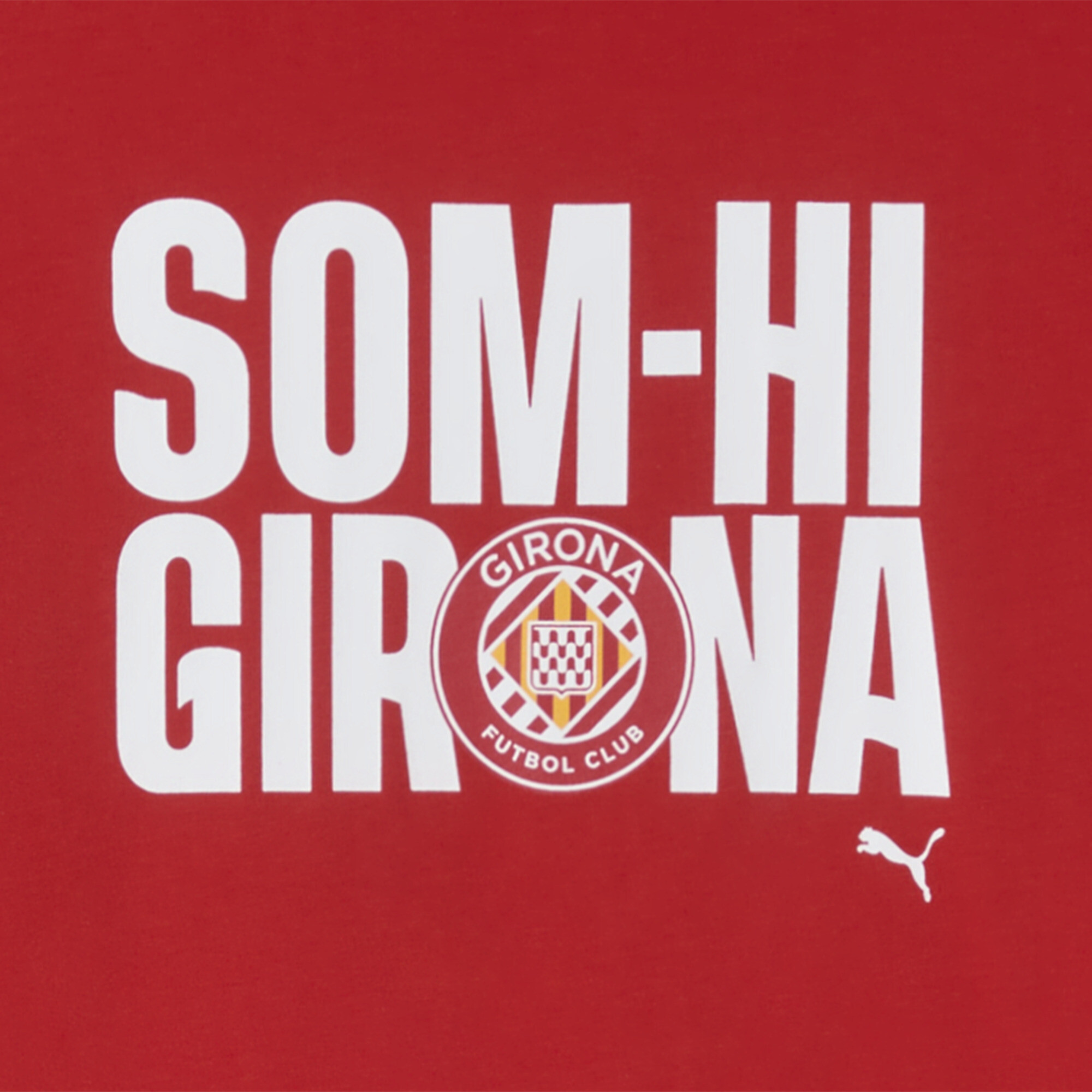 Girona FC T-shirt voor Heren, Rood/Wit, Maat L | PUMA