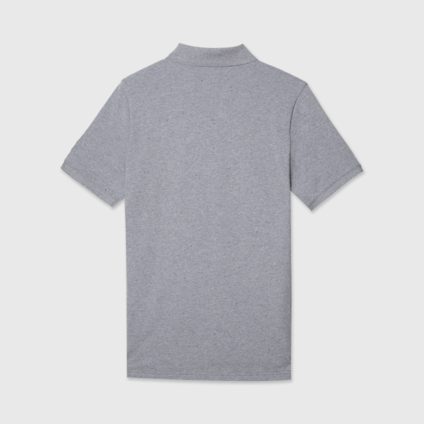 WARDROBE ESS SUEDE Polo, Medium Gray Heather, large-MEX