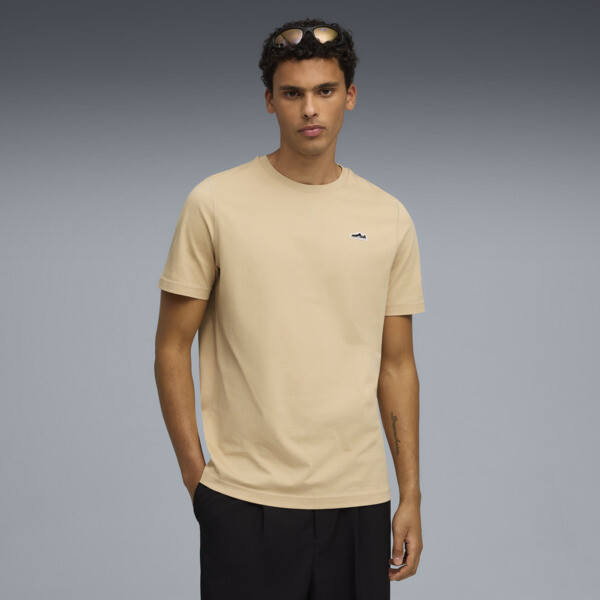 Remera PUMA Wardrobe Essentials Suede para Hombre En Pebble Path