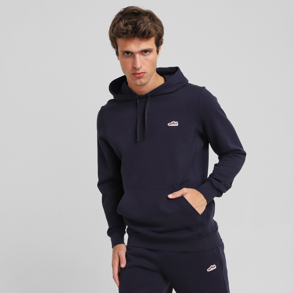 WARDROBE ESS SUEDE Hoodie TR, New Navy, large-MEX