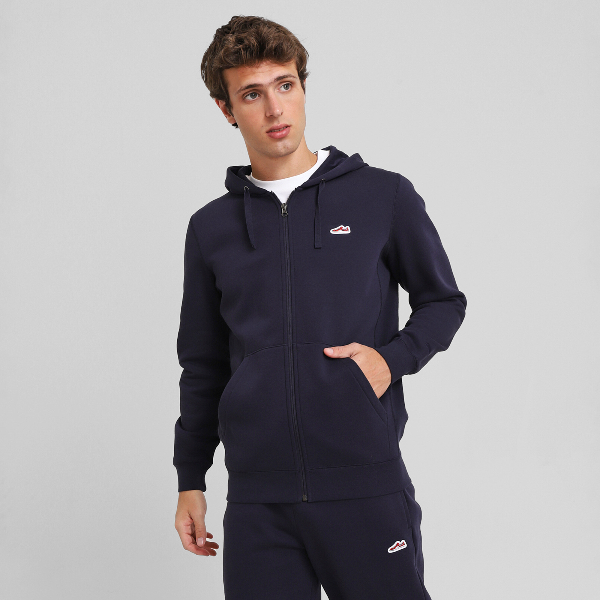 Chaqueta con capucha Wardrobe Essentials Suede para hombre