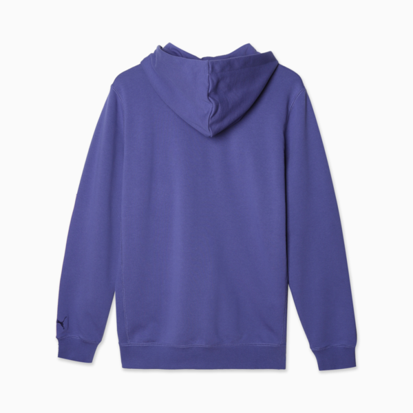 Buzo Hoodie Wardrobe Essentials Suede Full, Blue Crystal, large-ARG