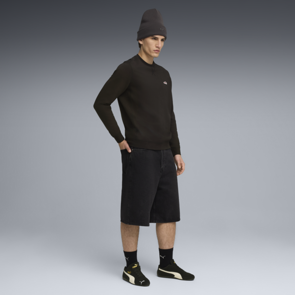 WARDROBE ESS SUEDE CREW TR, PUMA Black, large-MEX
