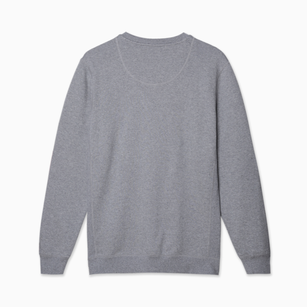 Buzo Wardrobe Essentials Suede Crew TR, Medium Gray Heather, large-ARG