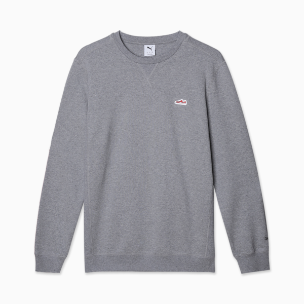 Buzo Wardrobe Essentials Suede Crew TR, Medium Gray Heather, large-ARG