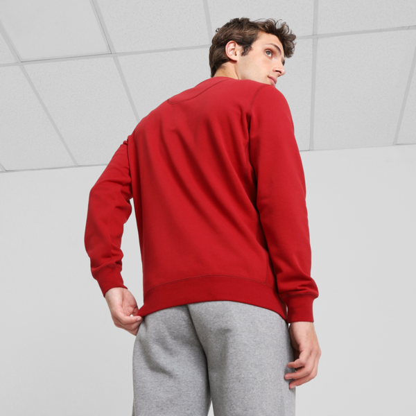 WARDROBE ESS SUEDE CREW TR, Dark Crimson, large-MEX