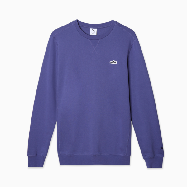 Buzo Wardrobe Essentials Suede Crew TR, Blue Crystal, large-ARG