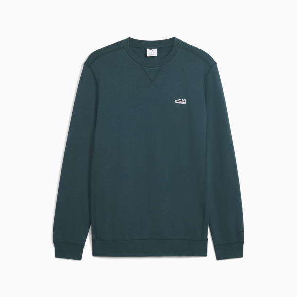 Buzo Wardrobe Essentials Suede Crew TR, Green Terrain, large-ARG