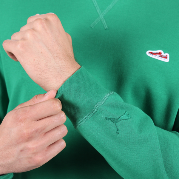 Buzo Wardrobe Essentials Suede Crew TR, Archive Green, large-ARG