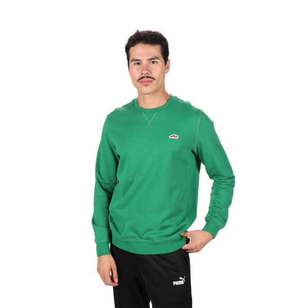 WARDROBE ESS SUEDE CREW TR, Archive Green, large-MEX