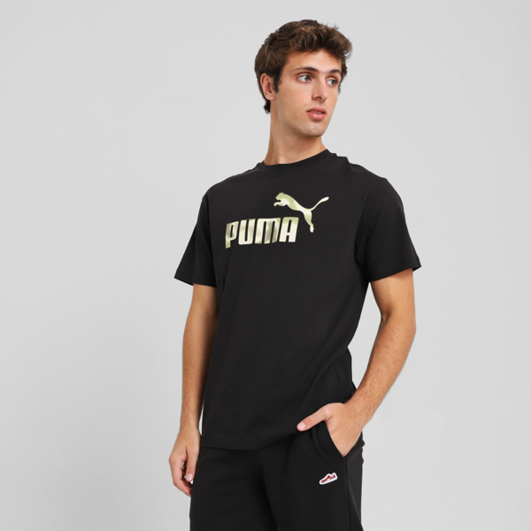 ESS LOGO LAB CAMO PUMA Tee, PUMA Black, large-MEX