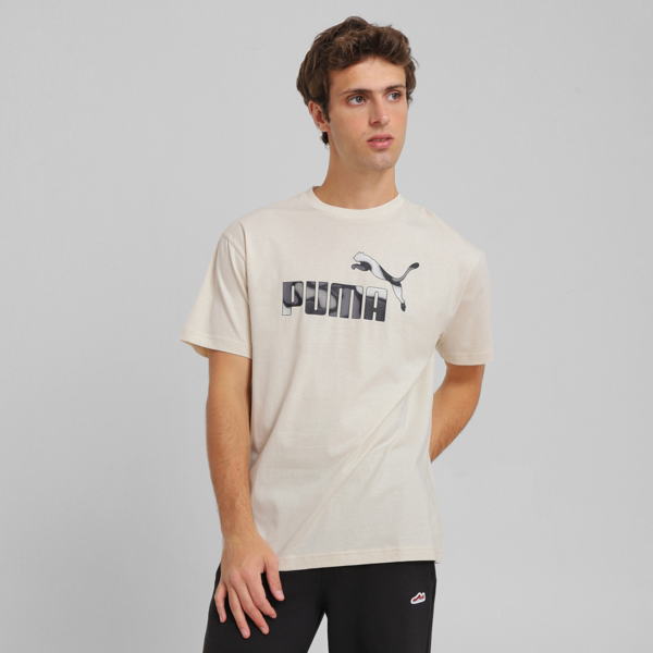 ESS LOGO LAB CAMO PUMA Tee, Alpine Snow, large-MEX