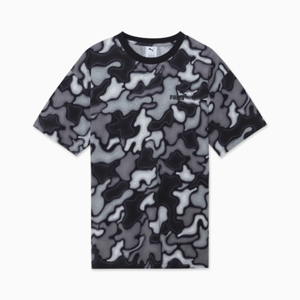 ESS LOGO LAB CAMO AOP Tee, PUMA Black, large-MEX