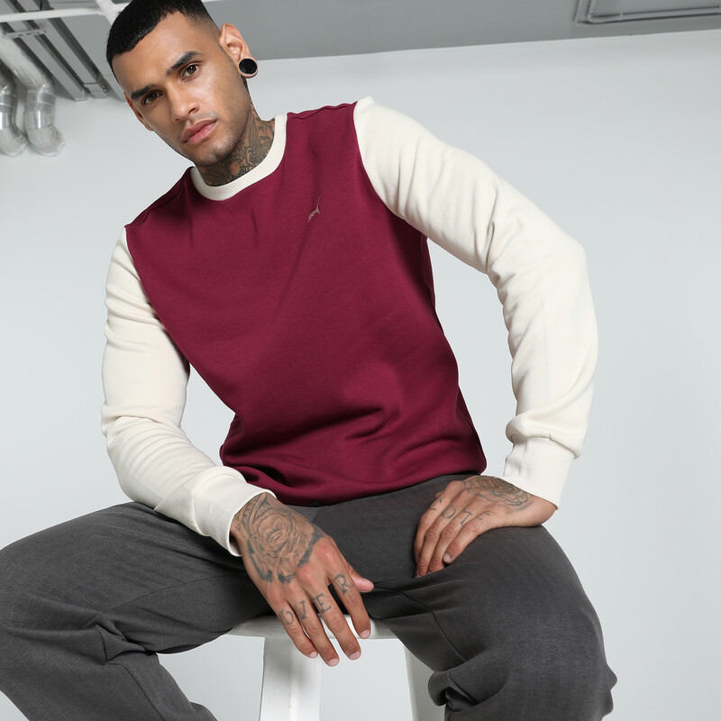 

Men's PUMA Colorblock Crew-Neck Sweatshirt