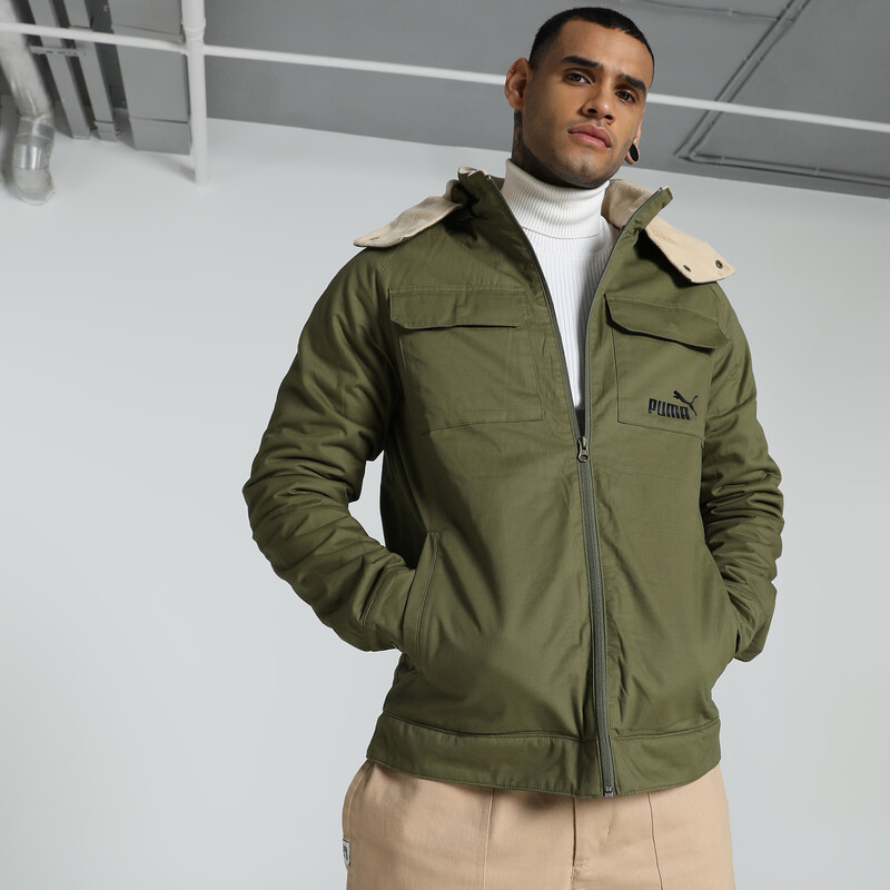 

Men's PUMA Hooded Twill Slim Fit Jacket