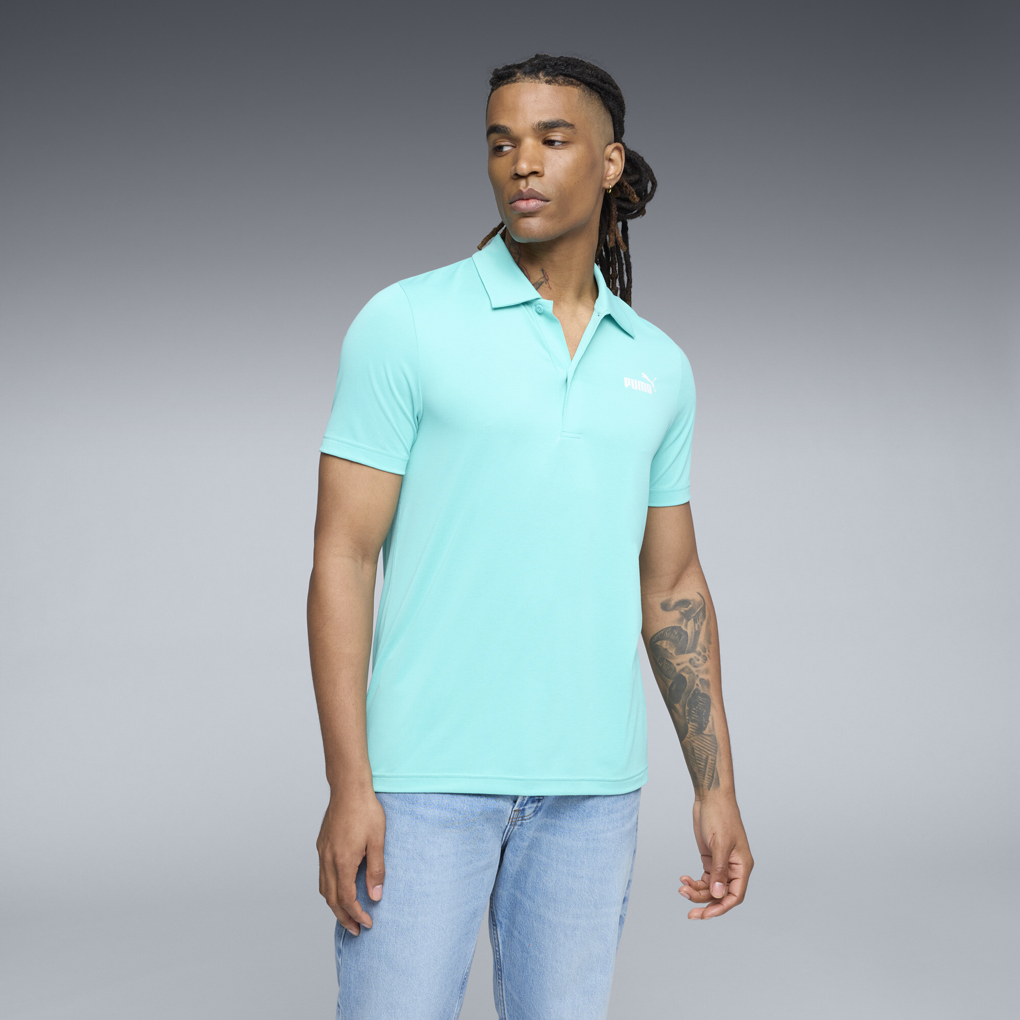 Puma Essentials All In Men's Polo Shirt In Blue