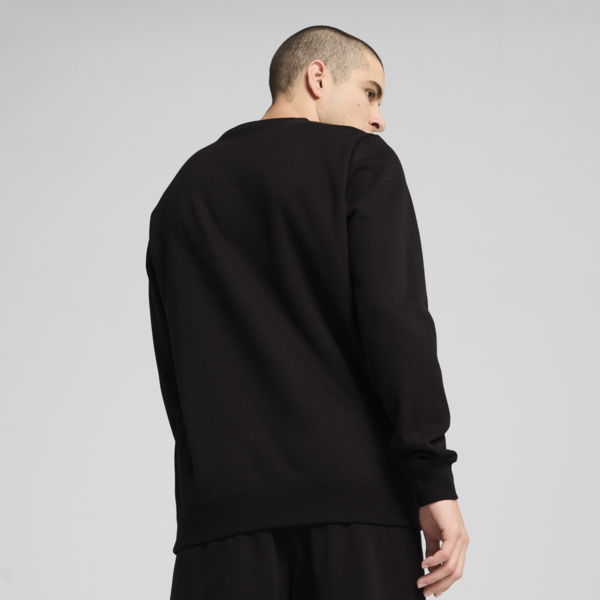 Essentials Small PUMA Logo Crew Men, PUMA Black, large-ZAF
