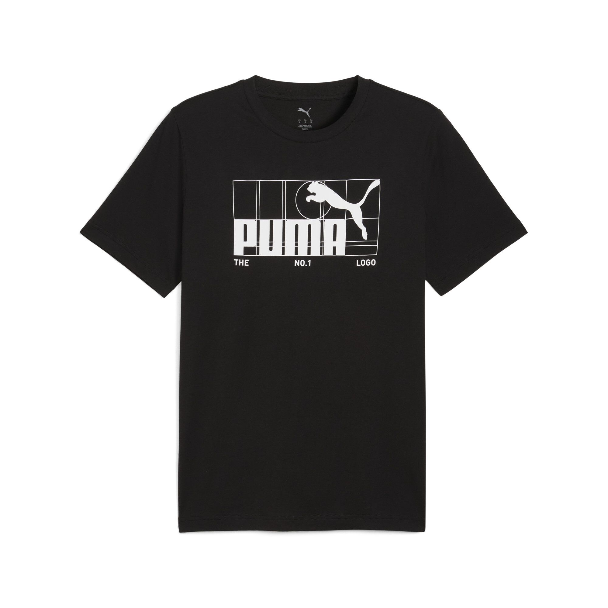 PUMA Graphic No. 1 Logo T-shirt voor Heren, Zwart, Maat XXL thumbnail 3