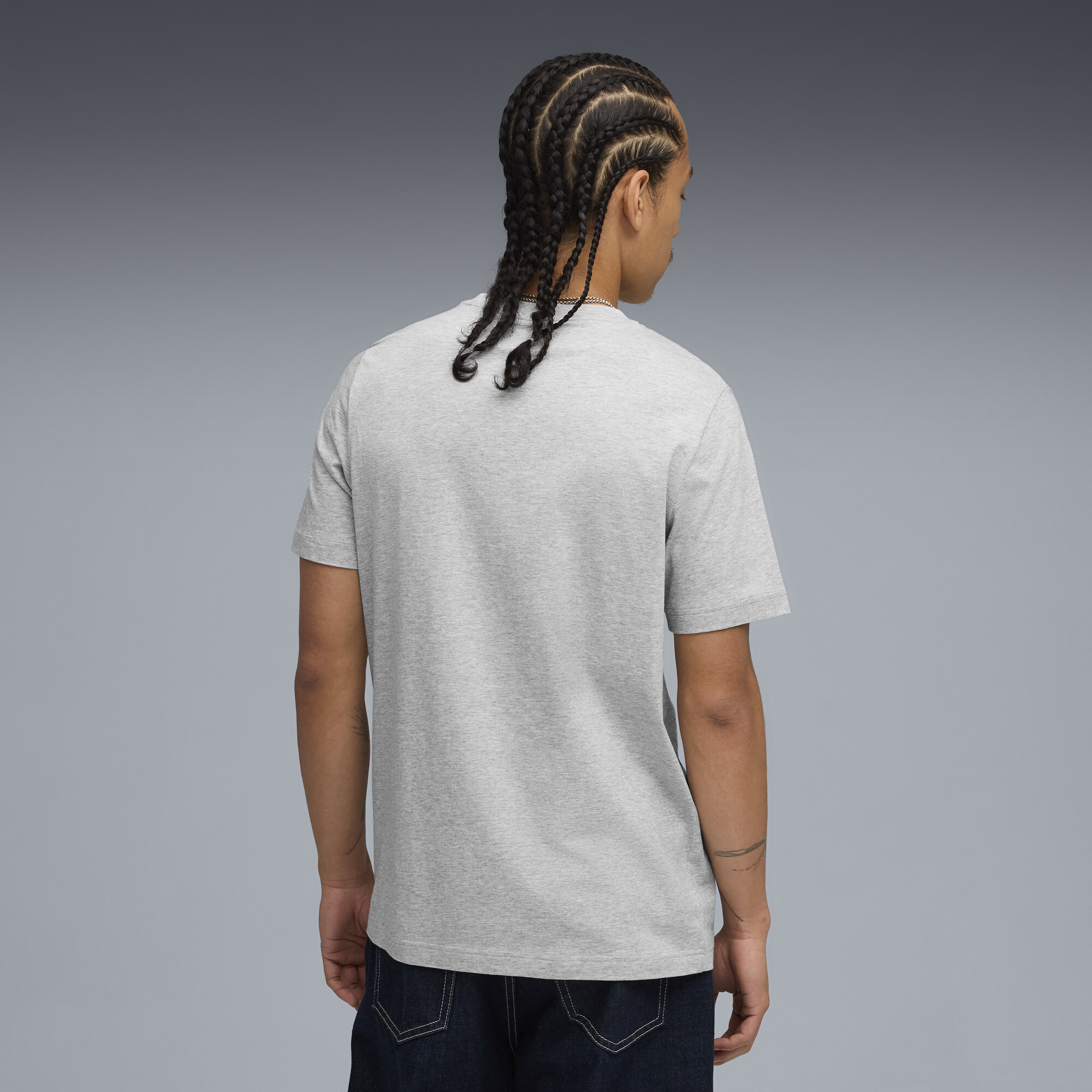 Graphic T-shirt met PUMA-tekst voor Heren, Grijs, Maat L thumbnail 5