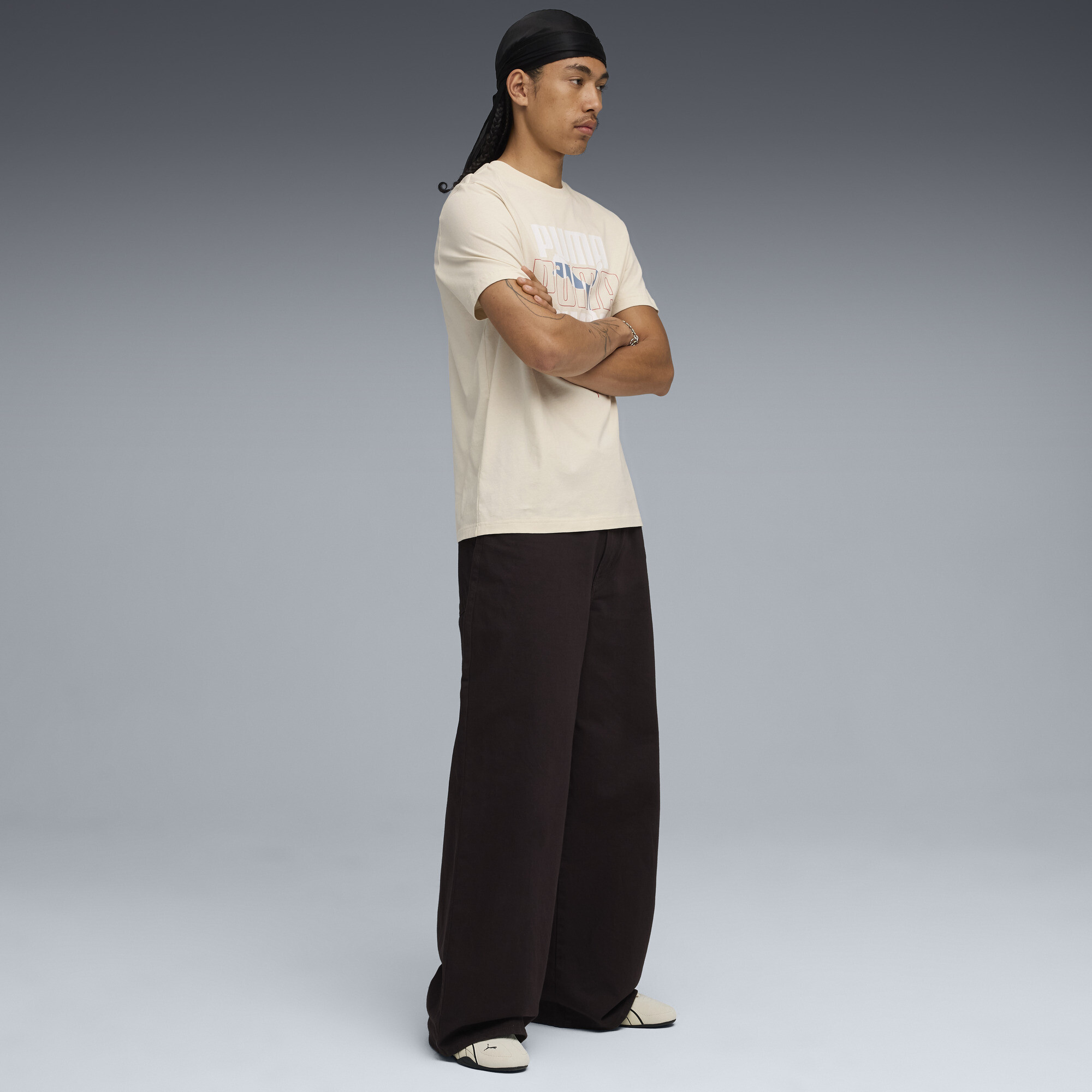 PUMA Graphic Stacked T-shirt met afbeelding voor Heren, Maat M thumbnail 4