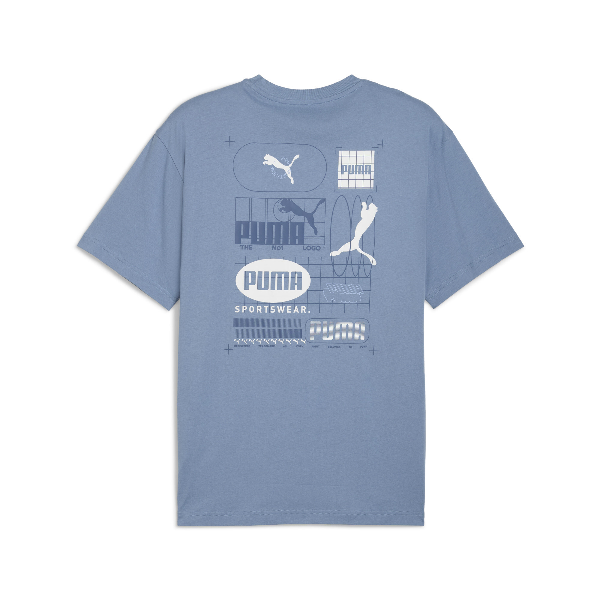 PUMA Graphic Grid T-shirt voor Heren, Blauw, Maat XXL thumbnail 2
