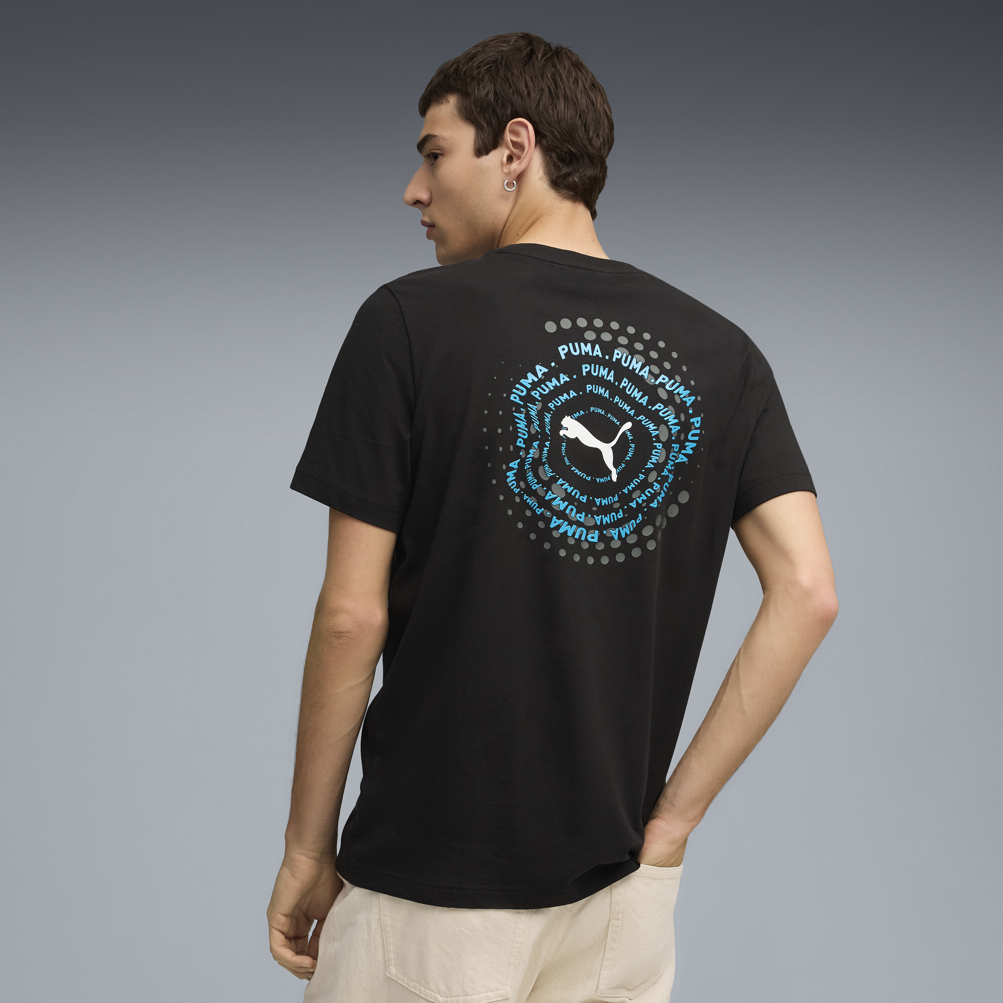 PUMA T-shirt met print voor Heren, Zwart, Maat L thumbnail 5