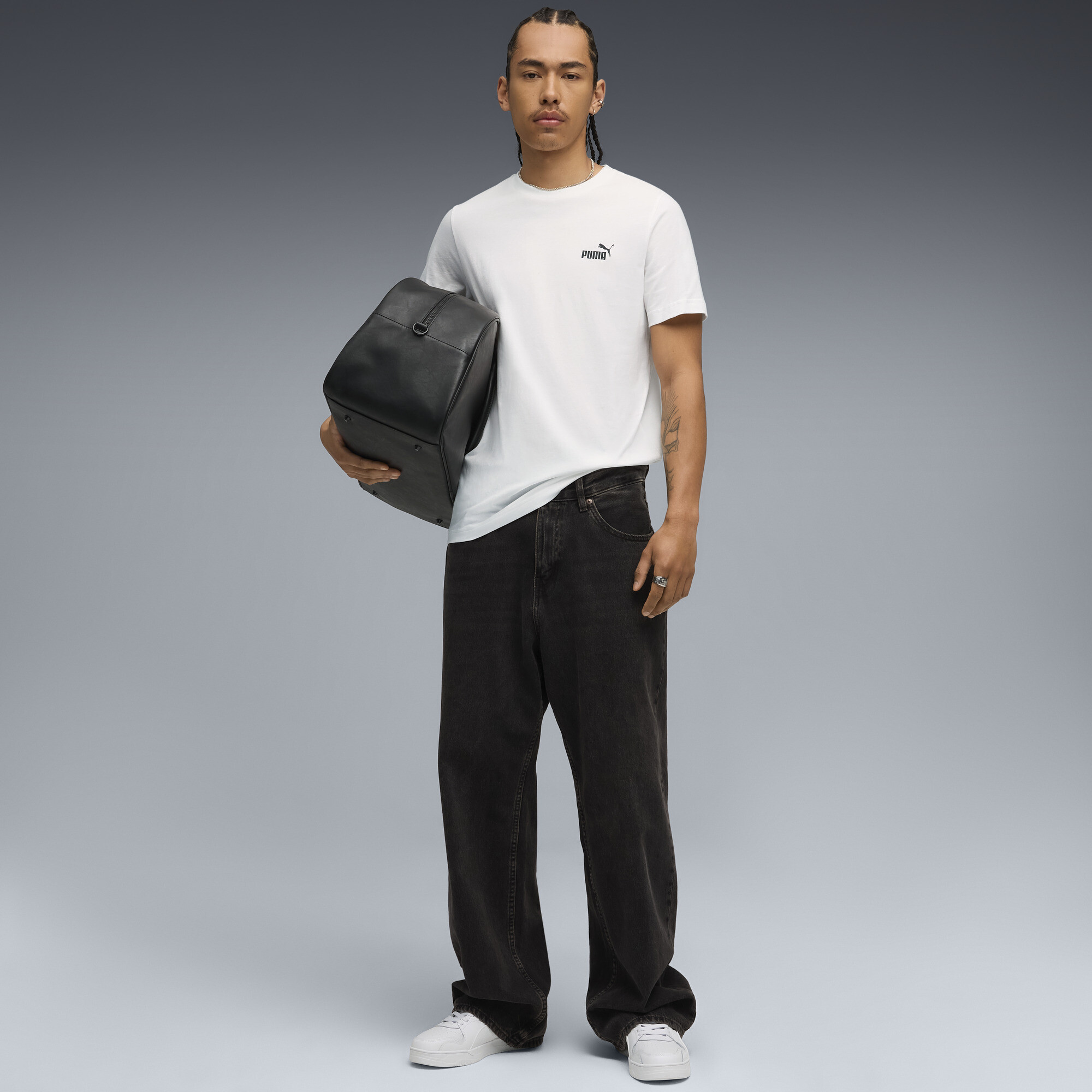 PUMA T-shirt met print voor Heren, Wit, Maat XS thumbnail 4