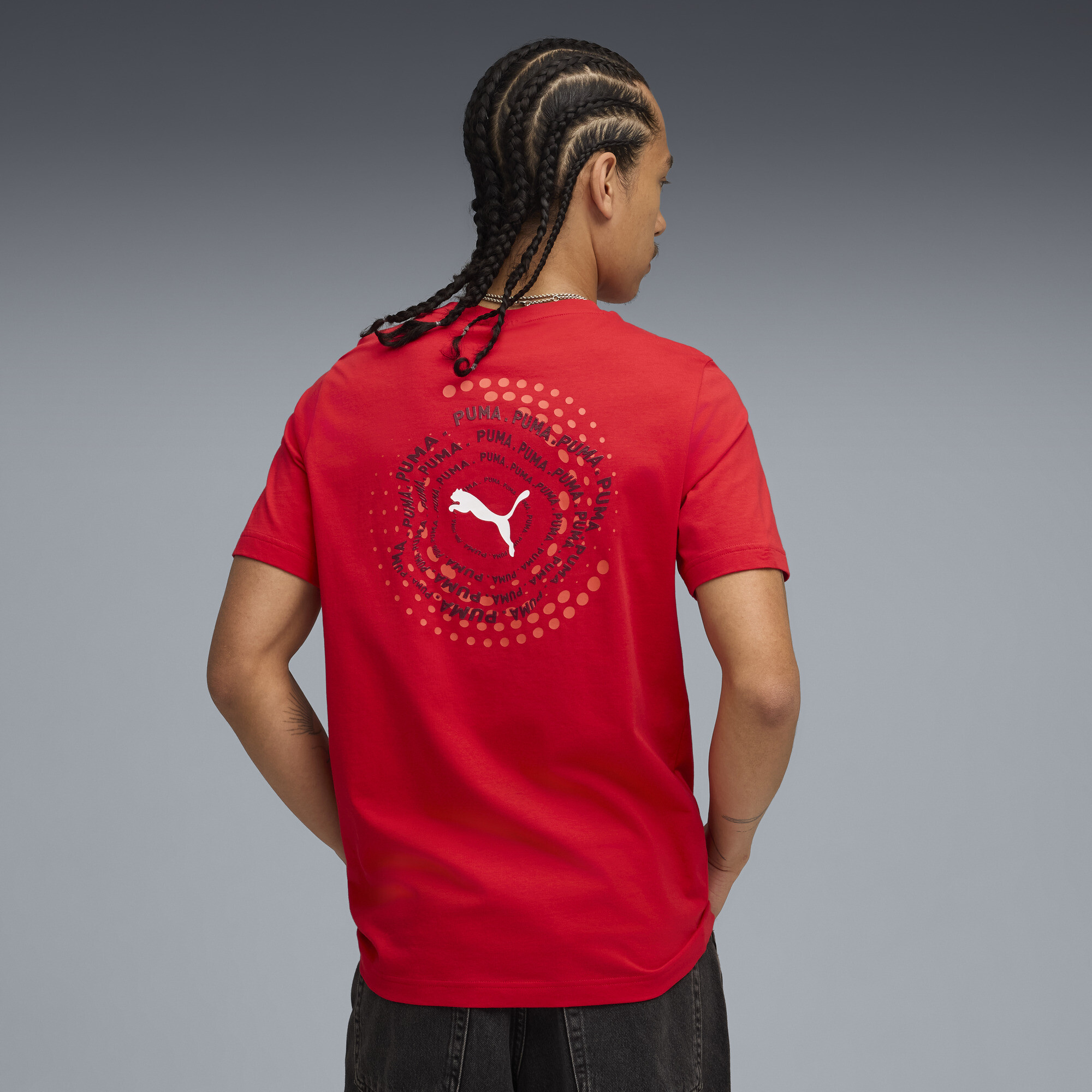 PUMA T-shirt met print voor Heren, Rood, Maat XL thumbnail 5