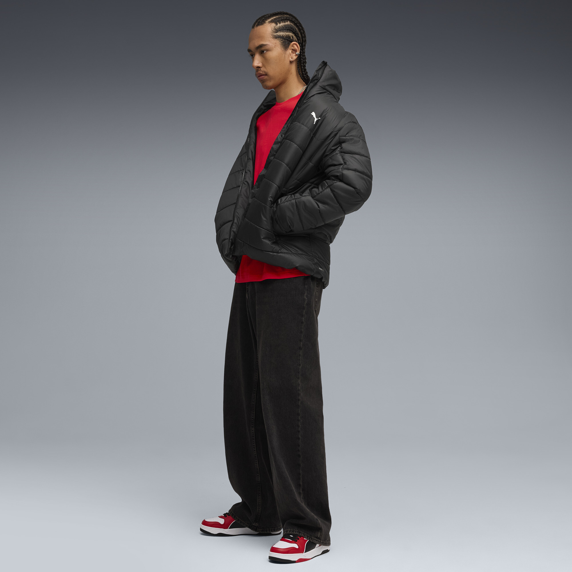 PUMA T-shirt met print voor Heren, Rood, Maat XL thumbnail 4