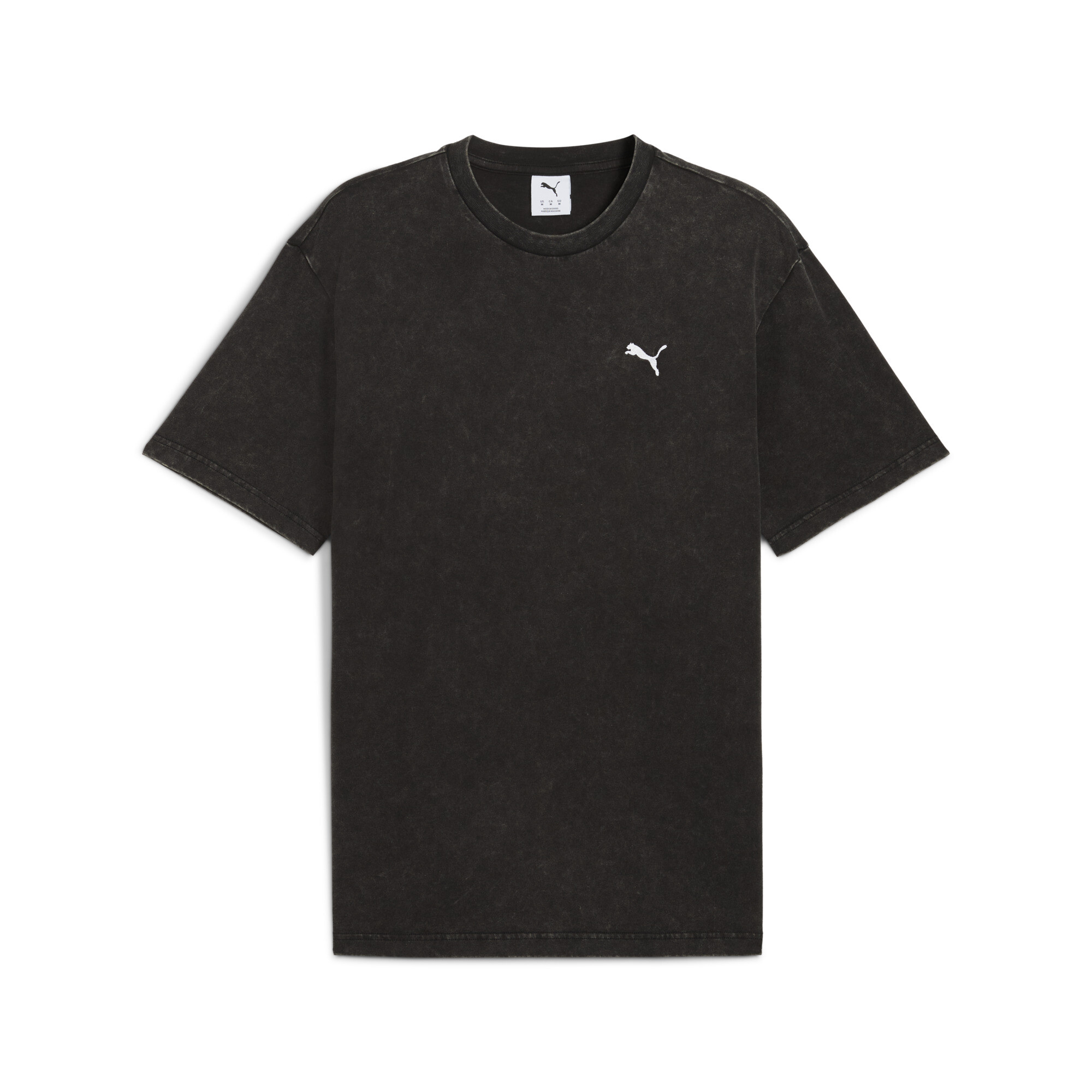 PUMA Essentials Elevated relaxed verwassen T-shirt voor Heren, Zwart, Maat L thumbnail 3