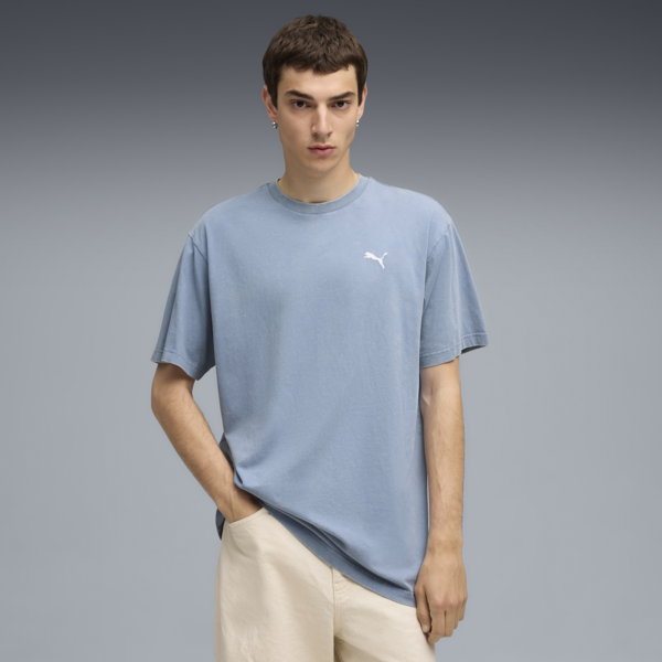 Essentials Elevated Relaxed Wash Tee Men, Cool Blue, large-ZAF