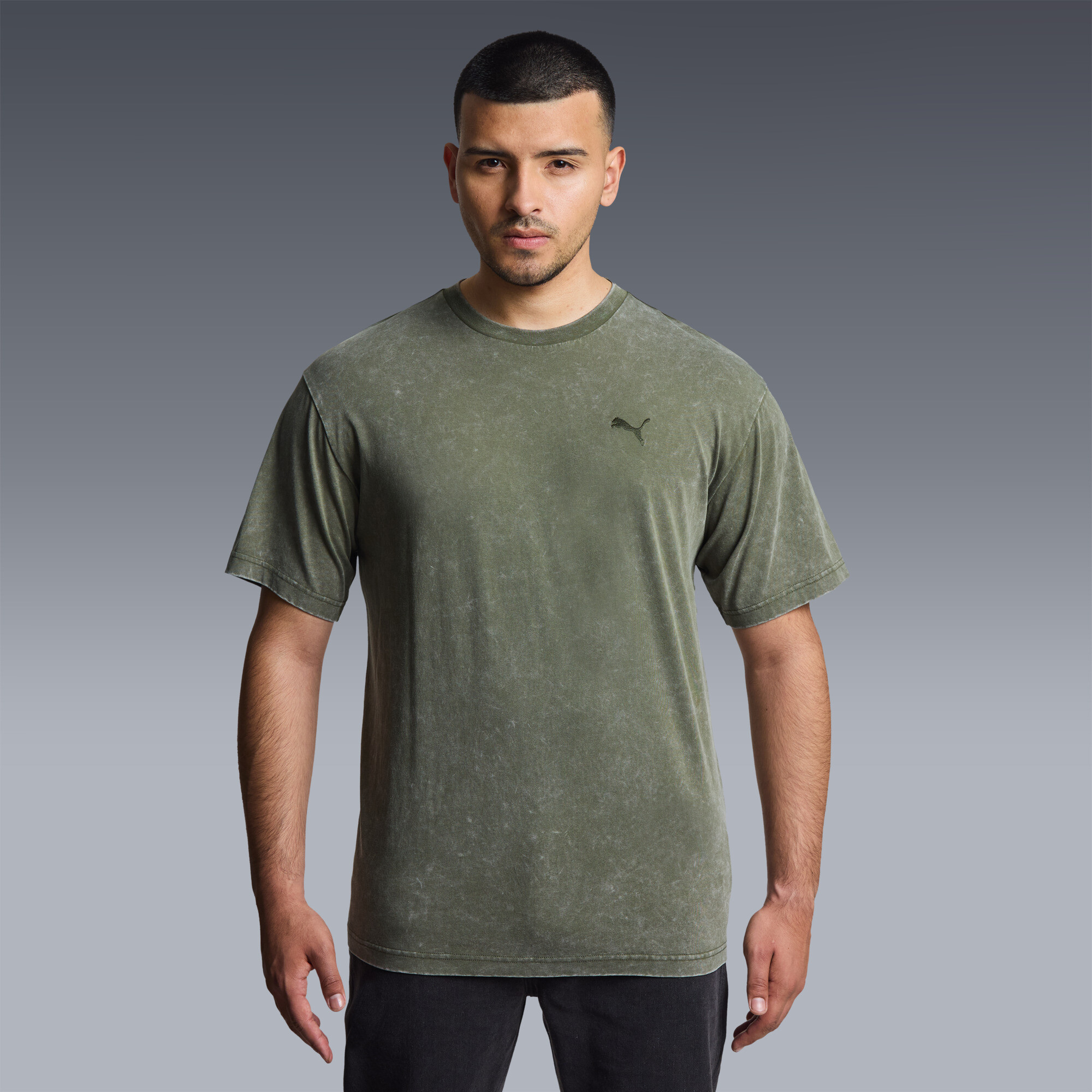 Polera Holgada Efecto Lavado Essentials Elevated para Hombre