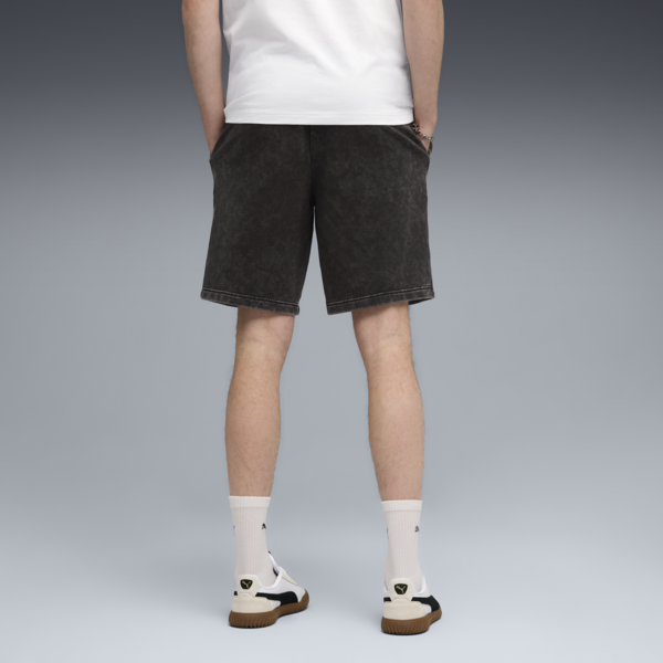 Essentials Elevated Relaxed Wash 9" Shorts Men, PUMA Black, large-ZAF