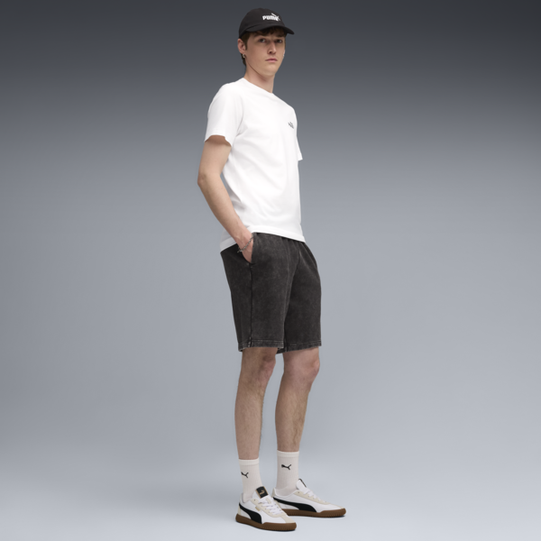 Essentials Elevated Relaxed Wash 9" Shorts Men, PUMA Black, large-ZAF