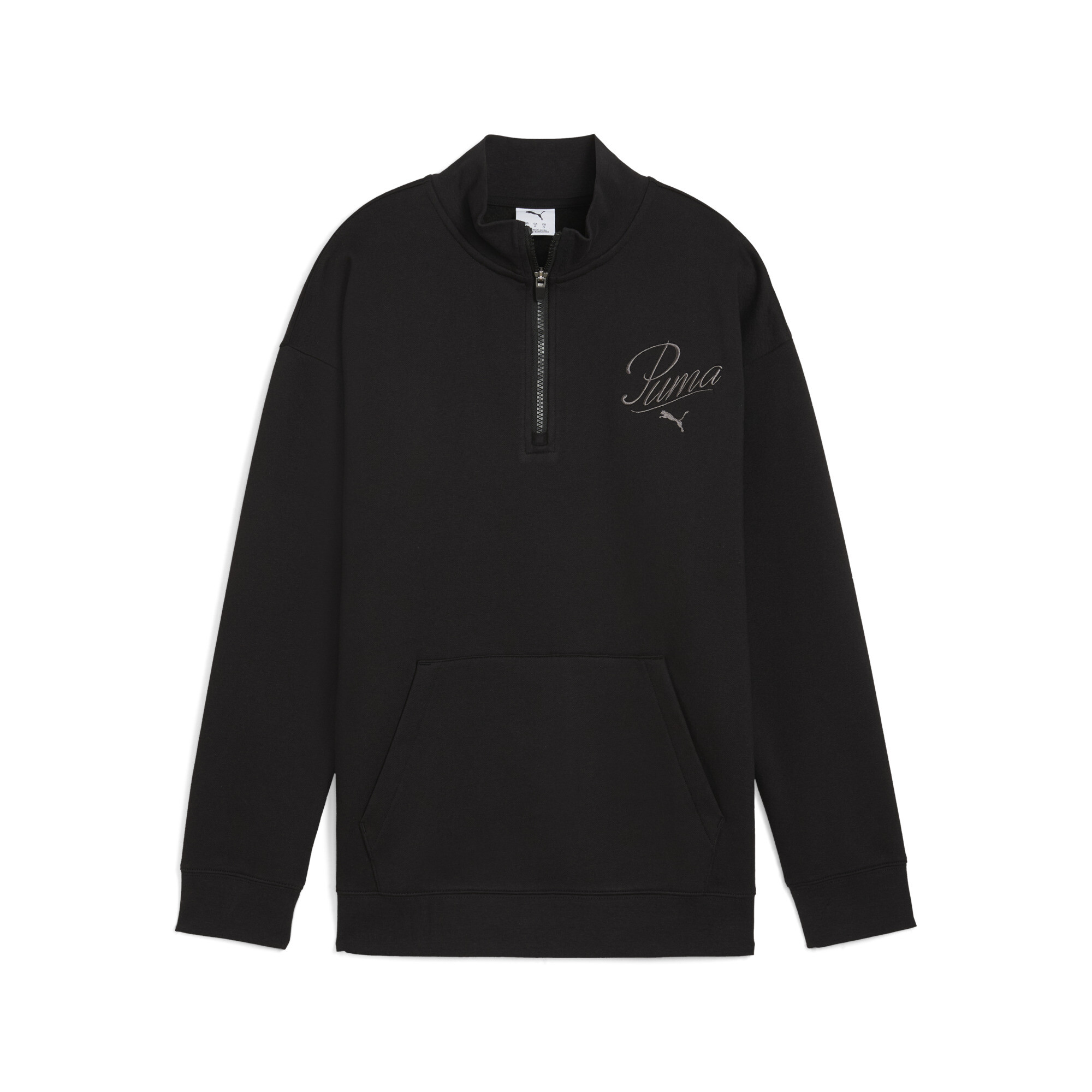 Лонгслив Essentials Script Relaxed High-Neck Half-Zip Crew