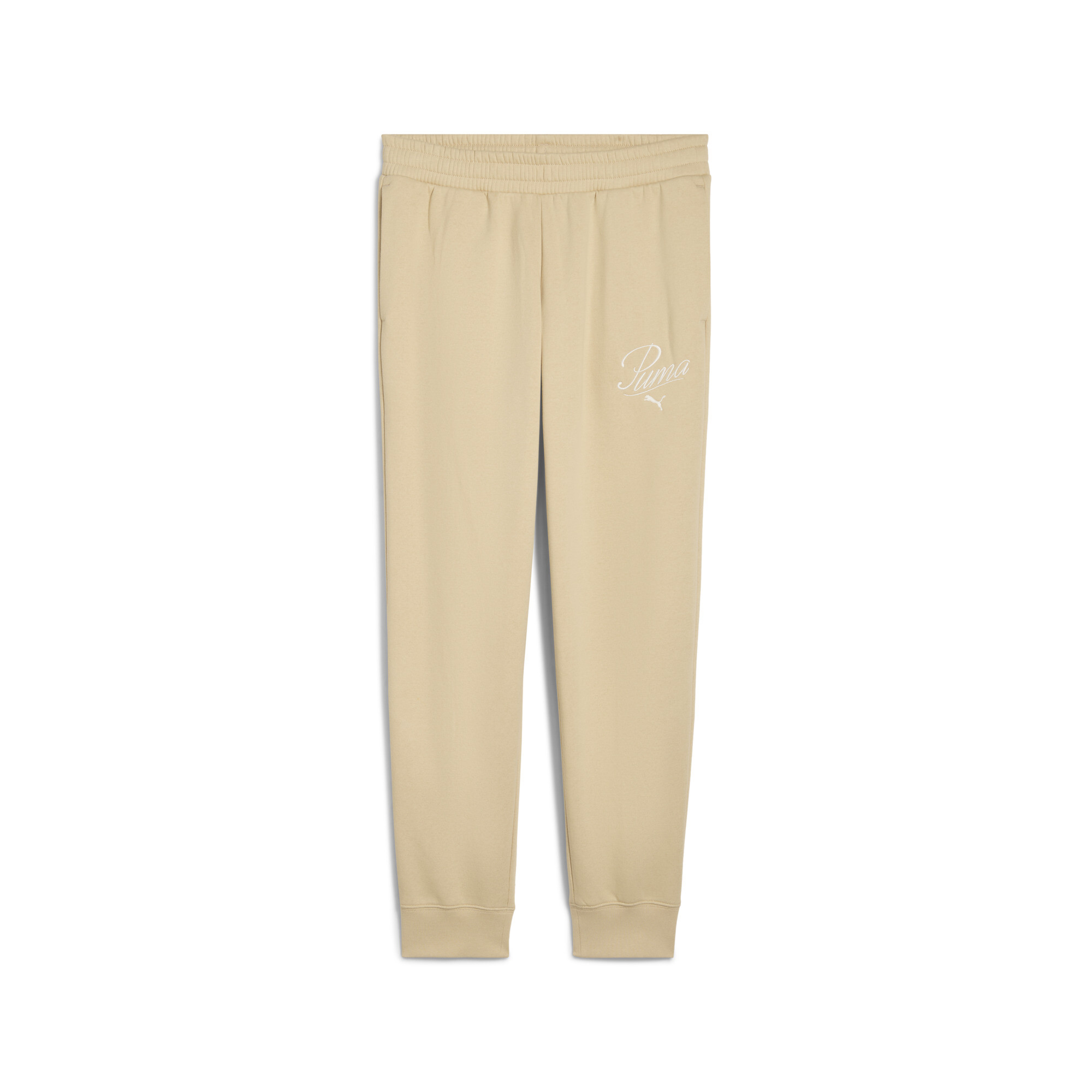PUMA Essentials Script sweatpant voor Dames, Beige, Maat XL thumbnail 3