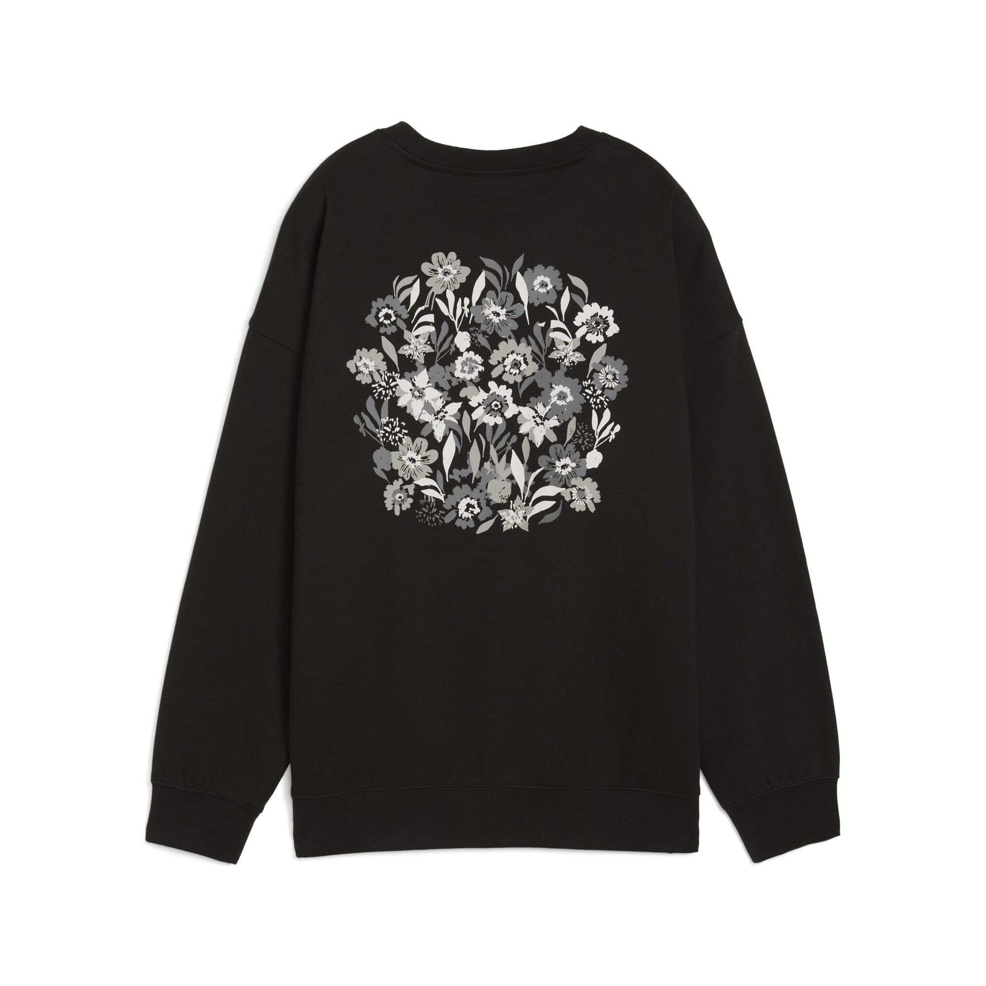 PUMA Essentials Nature 2.0 oversized sweater met ronde hals voor Dames, Zwart, Maat XS thumbnail 2