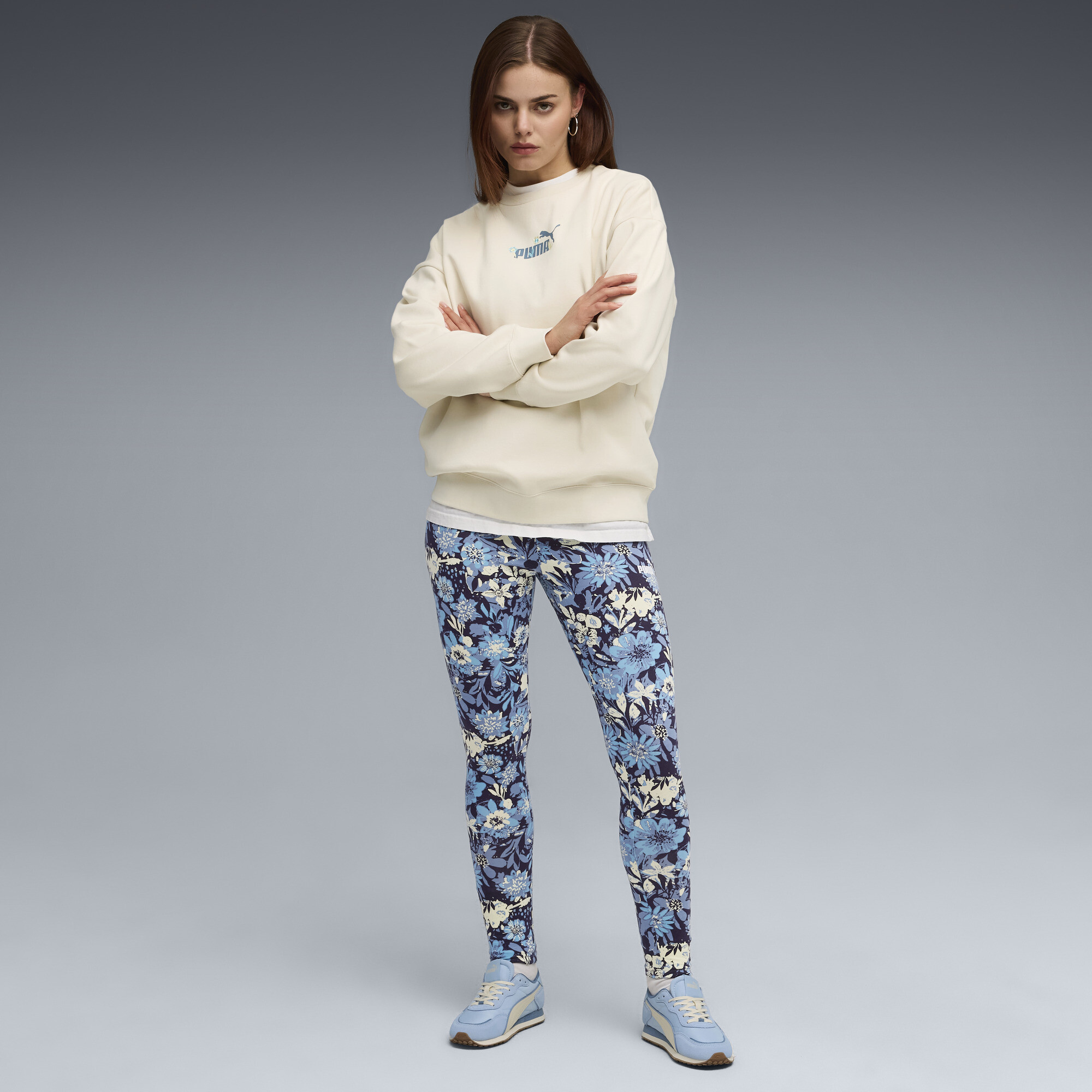 PUMA Essentials Nature 2.0 legging voor Dames, Blauw, Maat XXS thumbnail 4