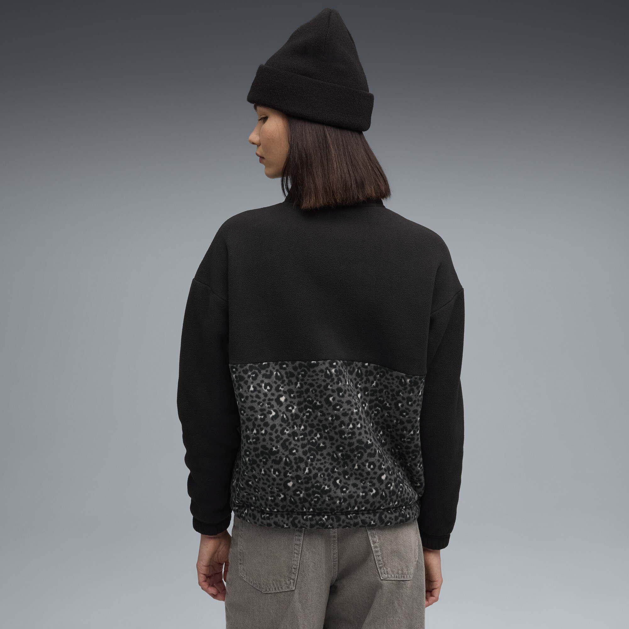 PUMA Essentials Animal Print relaxed top met ronde hals voor Dames, Zwart, Maat M thumbnail 3