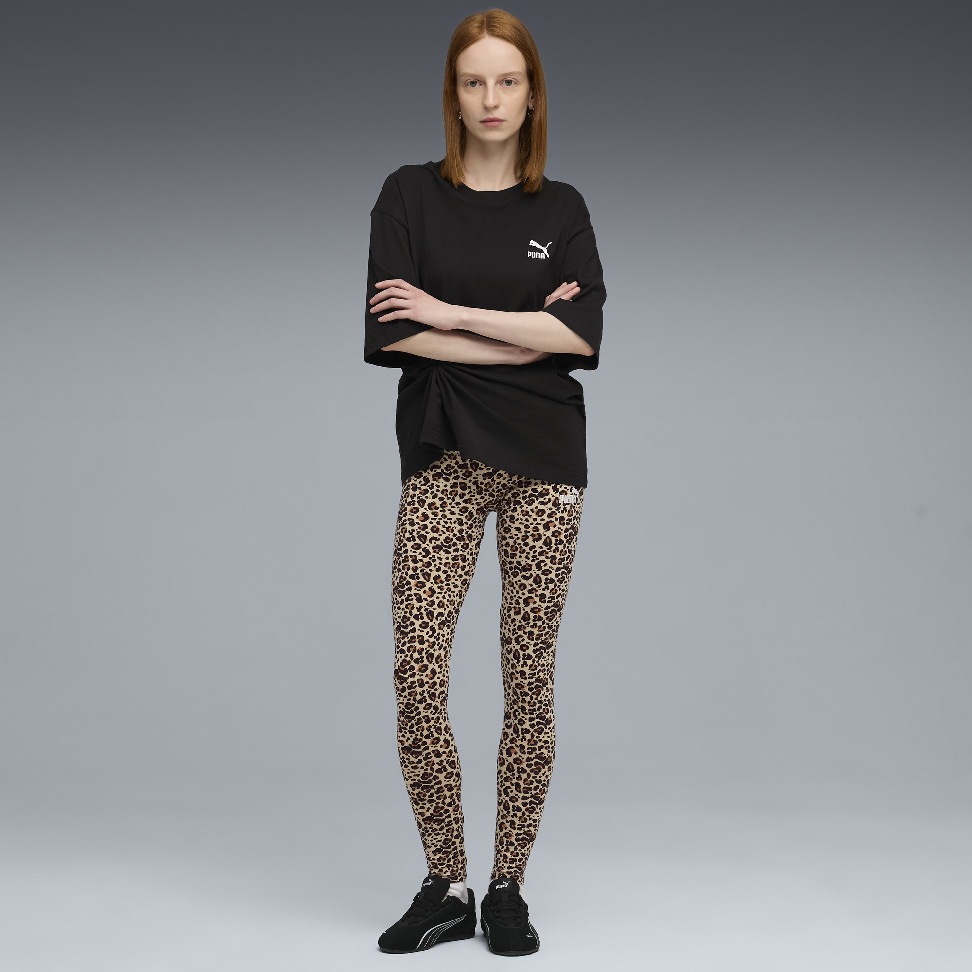 PUMA Essentials Animal Print legging voor Dames, Roze/Bruin, Maat M thumbnail 2
