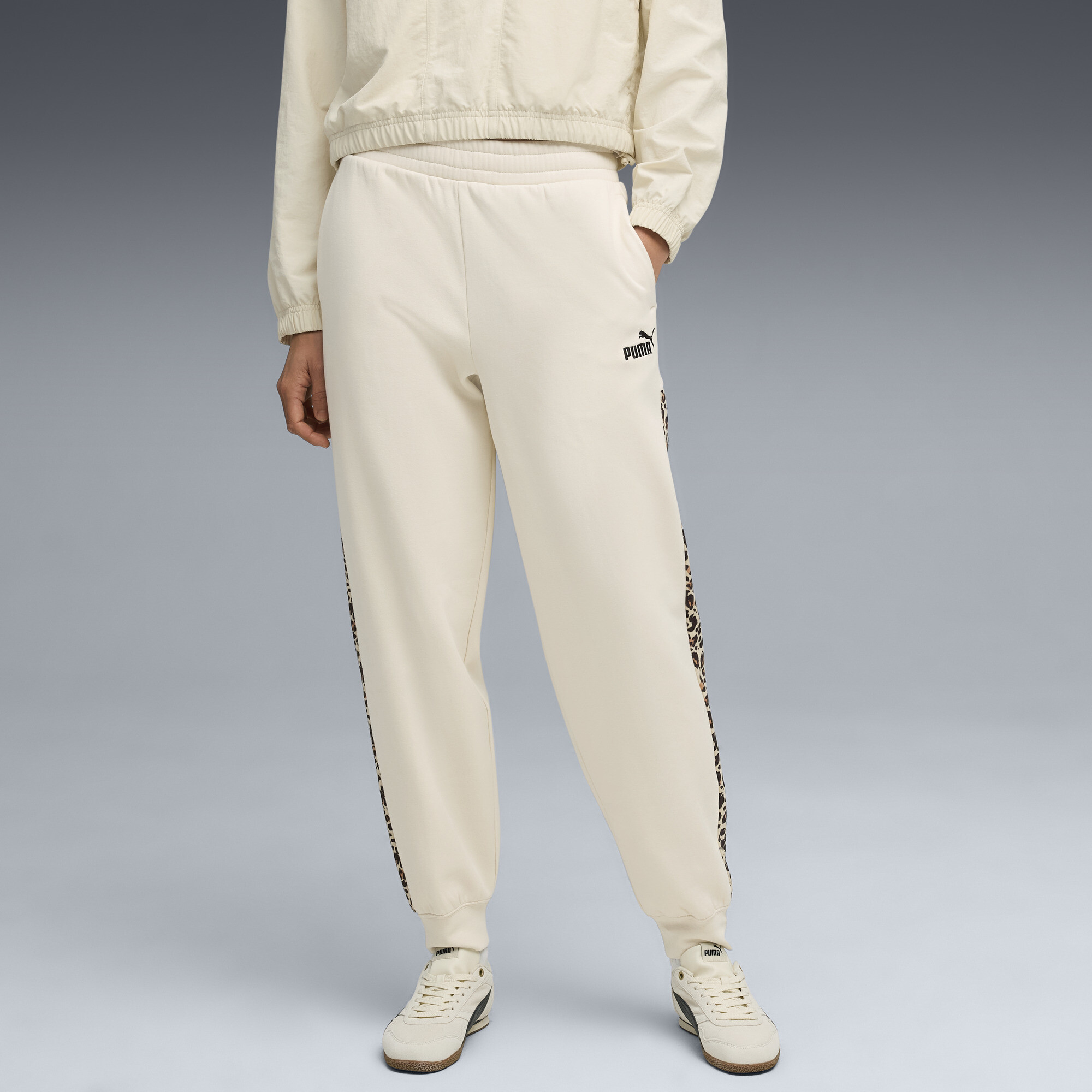 PUMA Essentials Animal Print Comfort sweatpants met hoge taille voor Dames, Maat XS thumbnail 4