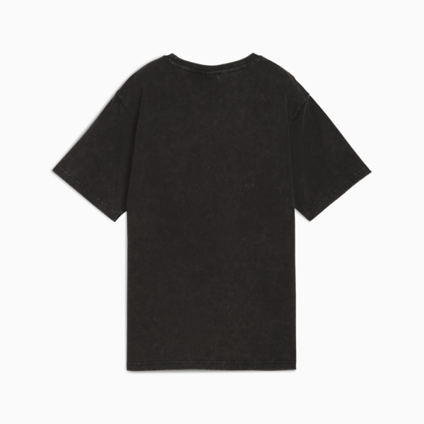 Essentials Elevated Relaxed Wash Tee Women, PUMA Black, large-ZAF