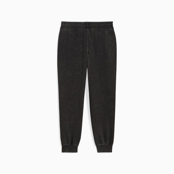 Essentials Elevated Comfort Wash Sweatpants Women, PUMA Black, large-ZAF