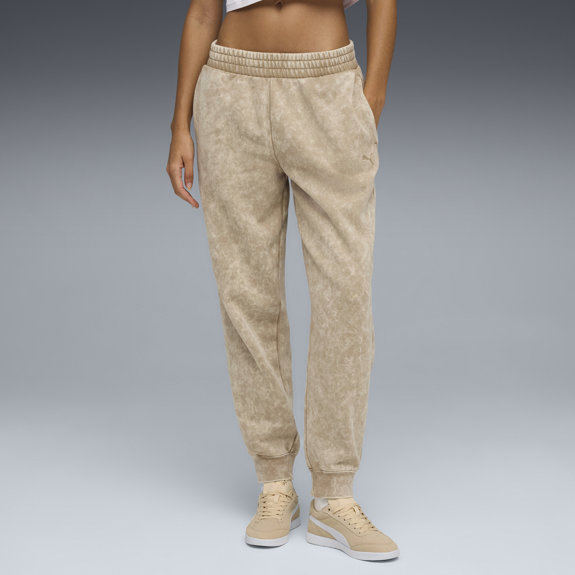 Puma Ess Elevated Wash Sweatpants Women In Brown