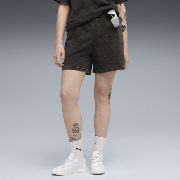 Essentials Wash High-Waist 5" Shorts Women, PUMA Black, large-ZAF