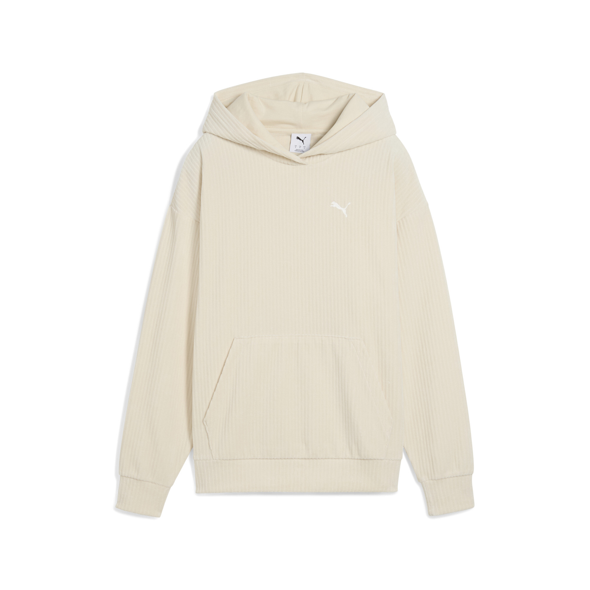 PUMA Essentials Elevated Comfort velours geribbelde hoodie voor Dames, Maat 3XL thumbnail 3