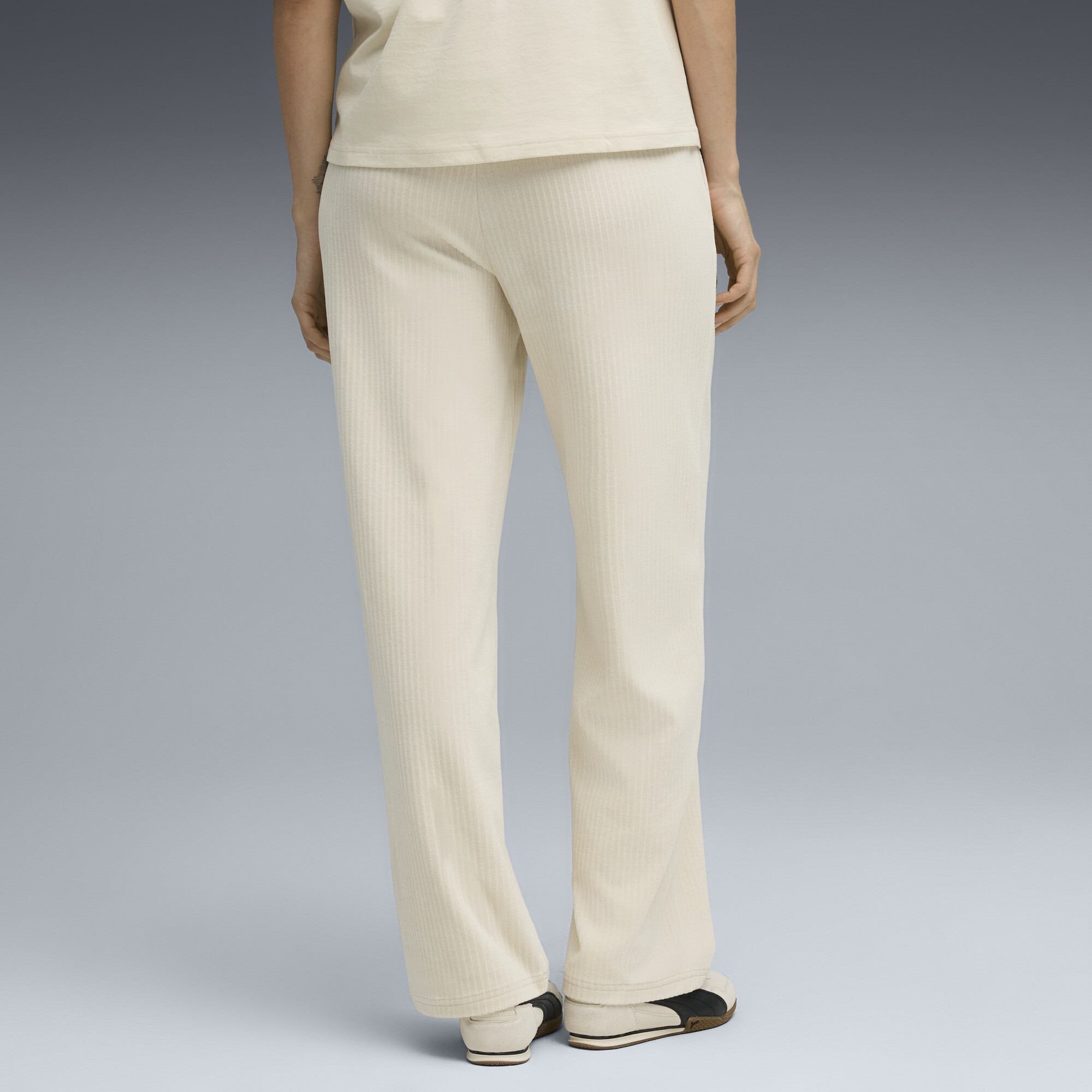 PUMA Essentials Elevated velours geribbelde broek met rechte pijpen voor Dames, Maat XL thumbnail 5