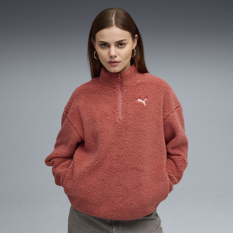 

Women's PUMA Essentials Elevated Half-Zip Crew Sweatshirt